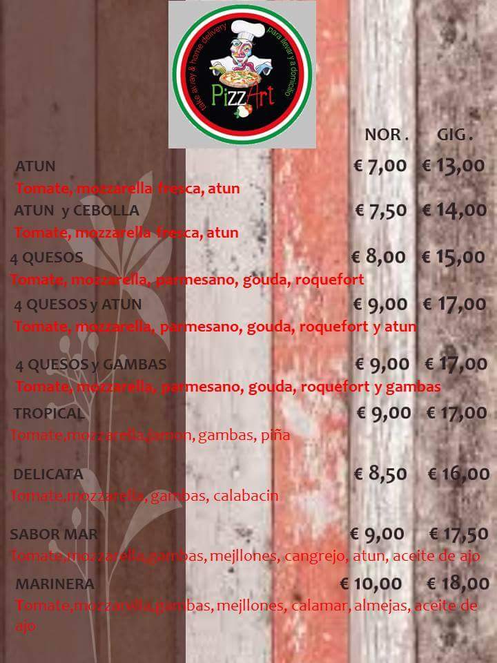 Menu Pizzart Puerto Del Rosario-5