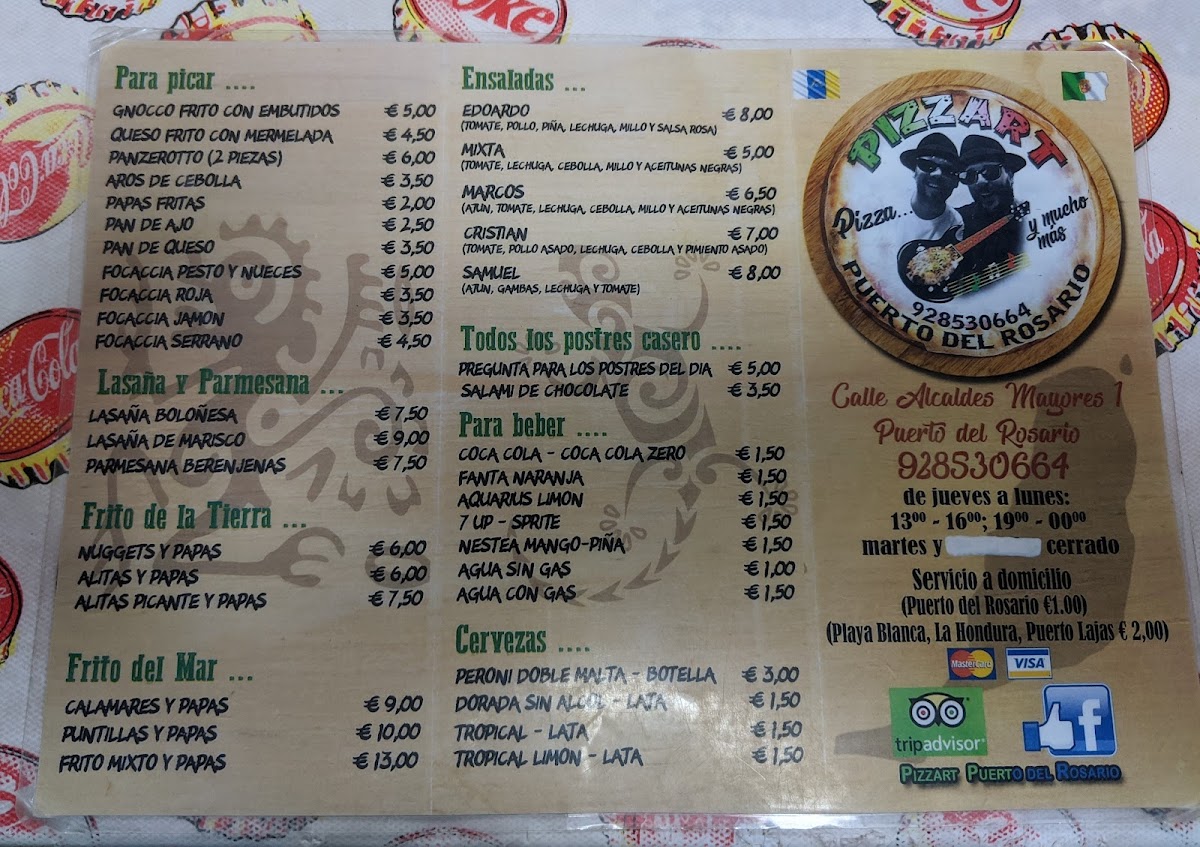 Menu Pizzart Puerto Del Rosario-6