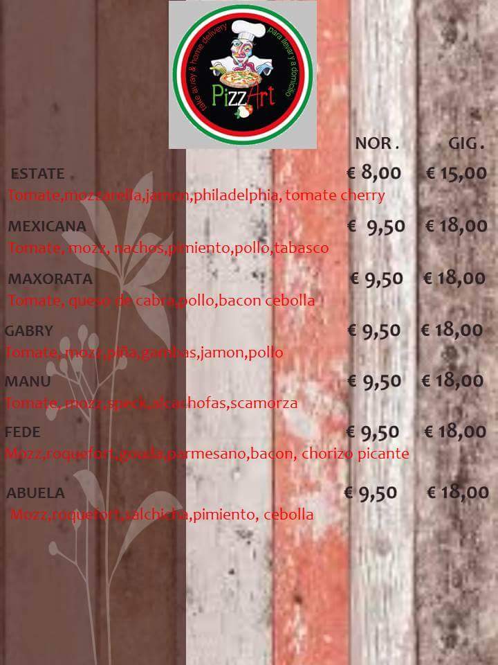 Menu Pizzart Puerto Del Rosario-9